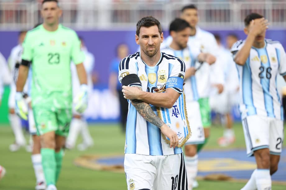 Lionel Messi durante el Mundial con Argentina.