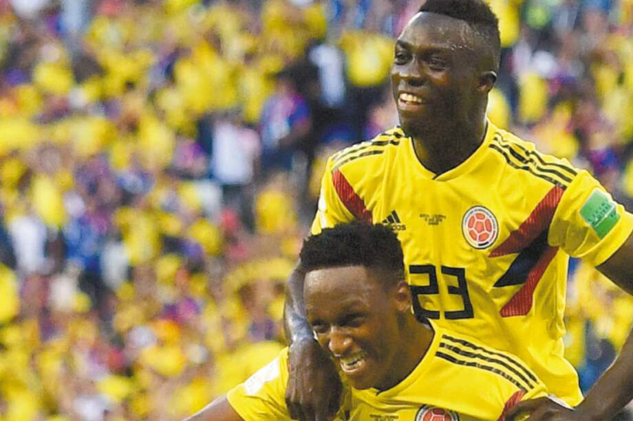 Yerry Mina y Davinson Sánchez / AFP