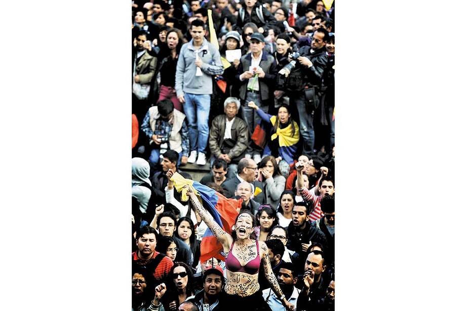 Las protestas del pasado 13 de diciembre en la plaza de Bolívar. / Archivo - El Espectador