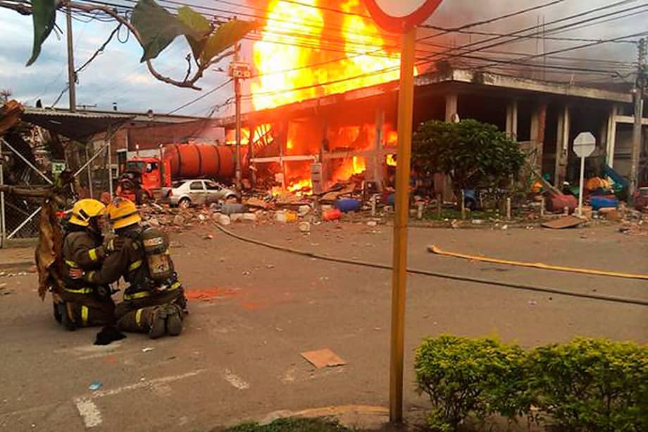 La conflagración que se presentó al oriente de Cali.