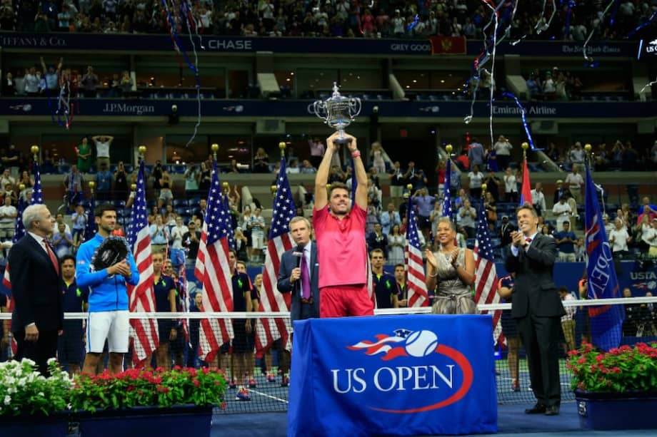 Stanislas Wawrinka, con el trofeo del US Open. / AFP