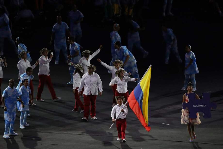 Nelson Crispín fue el abanderado de la delegación colombiana. / EFE