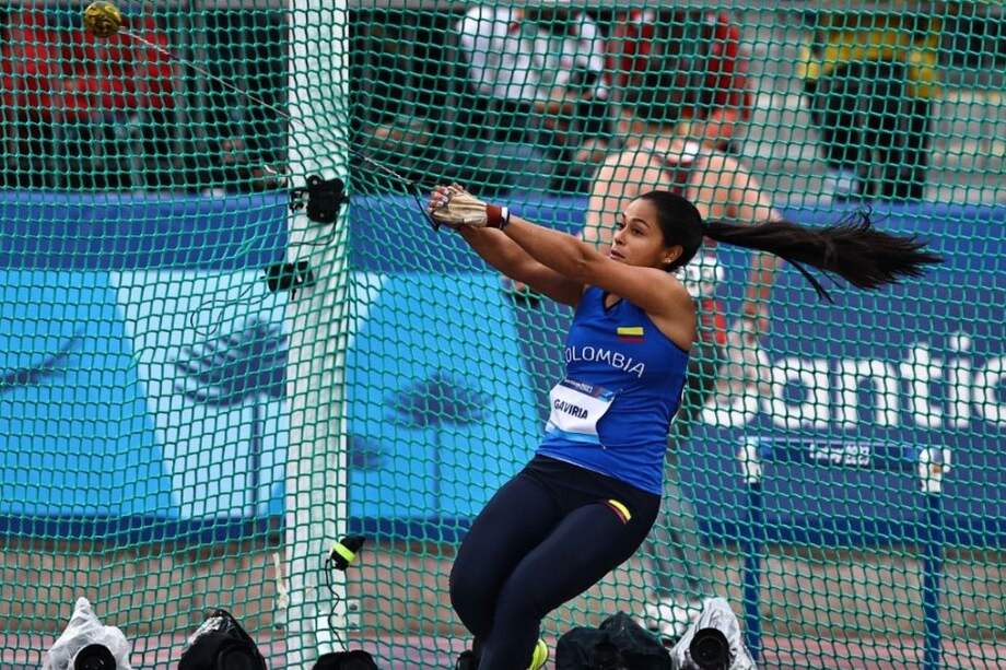 Mayra Gaviria, representante de Colombia en París 2024 en la prueba de lanzamiento de martillo.