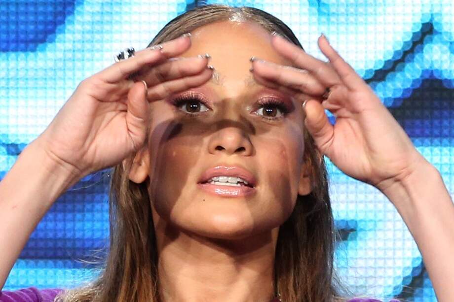 Jennifer Lopez en el set de 'American Idol'.