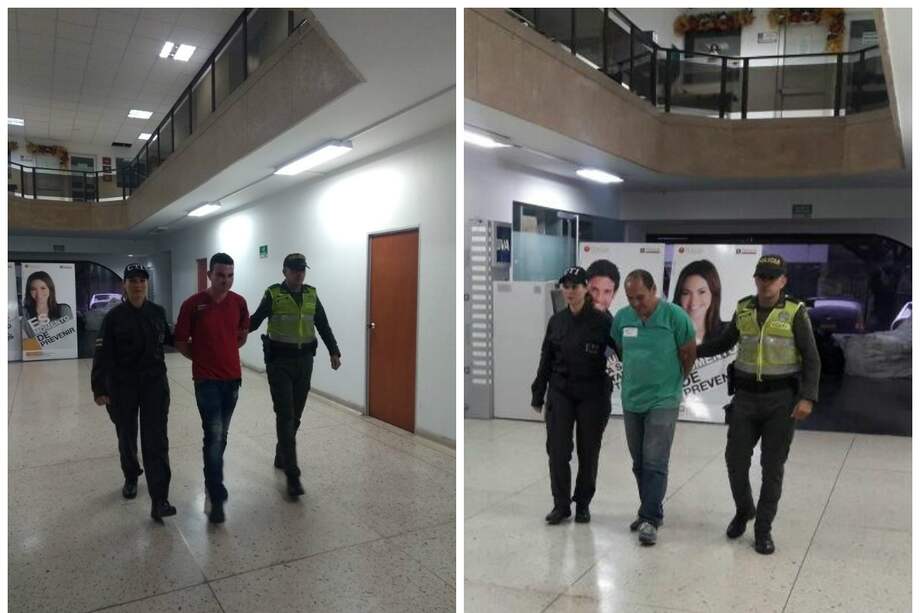 De izquierda a derecha: Jhon Jairo Moncada Ibarra y Jhon Antonio Cataño. / Fiscalía General de la Nación.