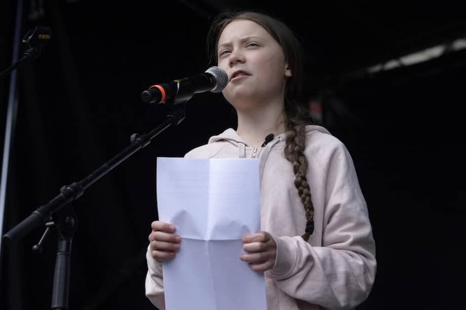 Greta Thunberg durante la marcha del pasado viernes, 24 de mayo. / EFE