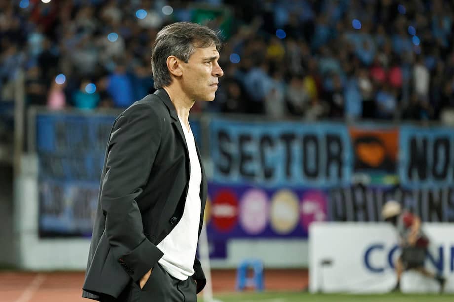 Fabián Bustos durante el partido entre O'Higgins y Millonarios disputado en el estadio Teniente de Rancagua.