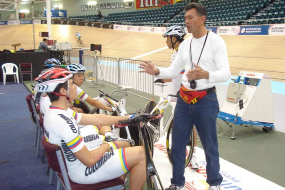 Selección Colombia juvenil de pista, en Nueva Zelanda. / Cortesía Fedeciclismo