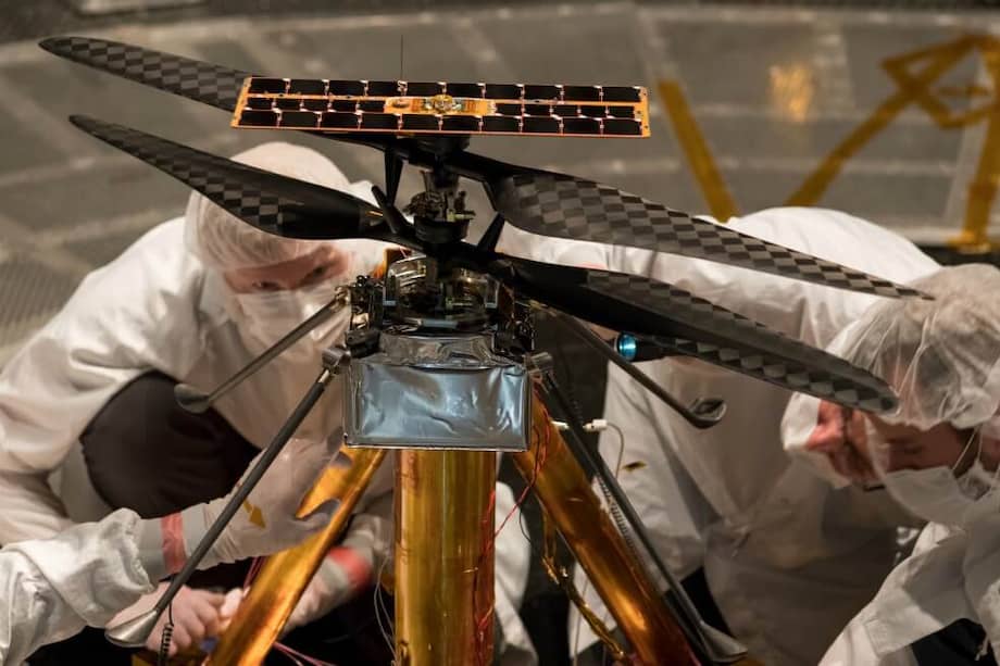 El helicóptero no pesa más que 1.8 kilogramos y se alimenta de energía solar. / Nasa