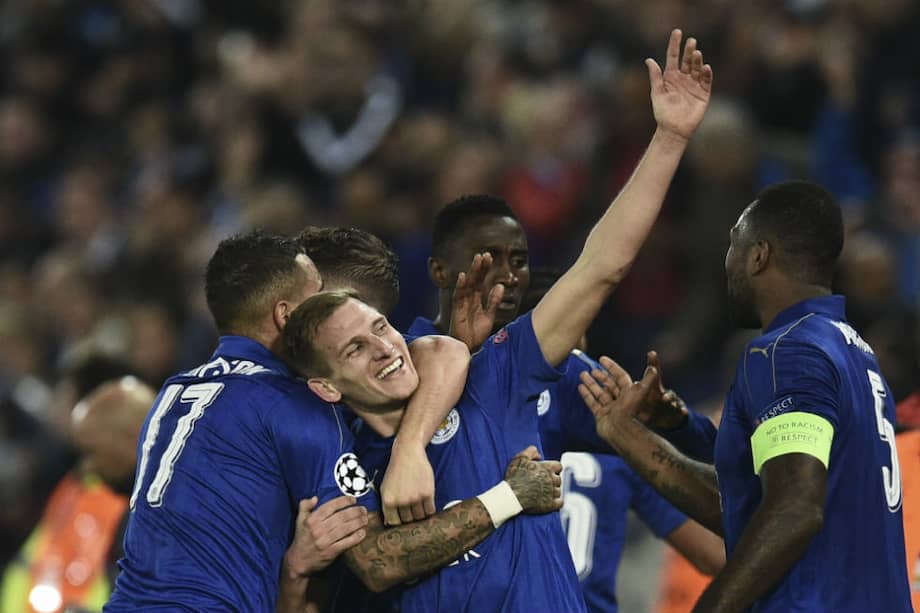 Leicester avanzó a cuartos de final de la Liga de Campeones. / AFP