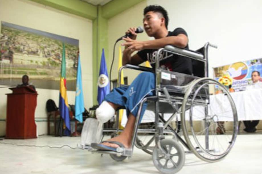 Miembro de Comunidad indígena del Chocó afectado por mina antipersonal. / MAPP - OEA