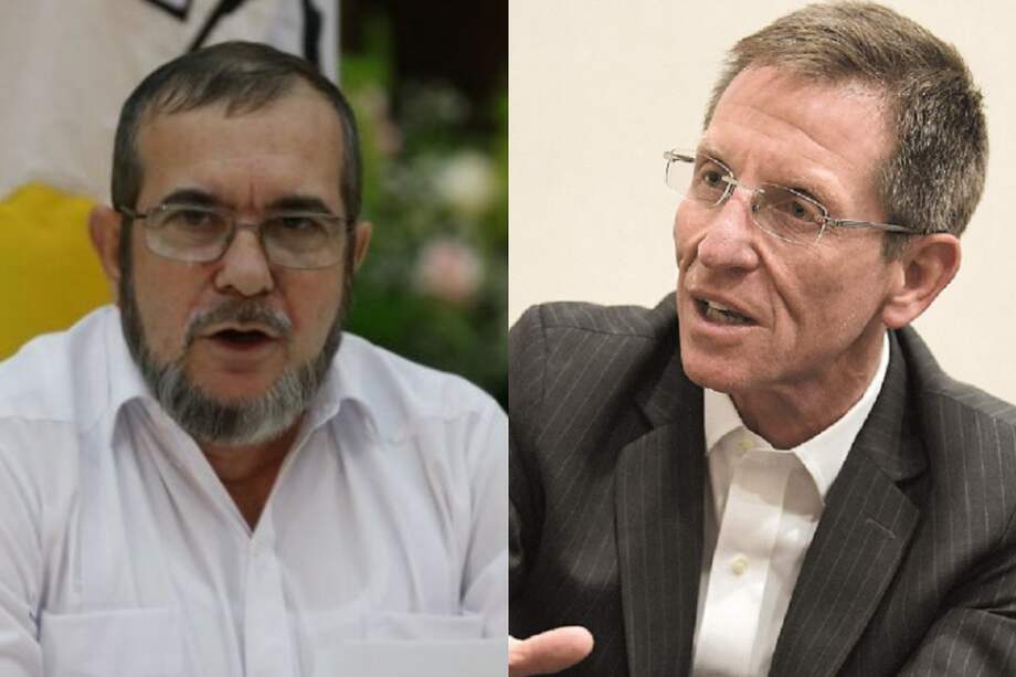 Rodrigo Londoño, líder del partido FARC, y Emilio José Archila, alto consejero para el Posconflicto. / Archivo El Espectador.