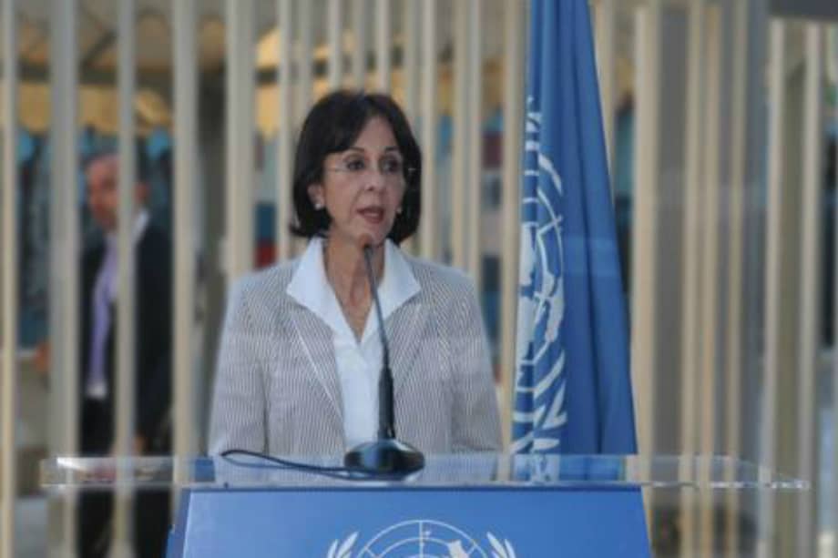 Rima Khalaf, secretaria ejecutiva de la Comisión Económica y Social de las Naciones Unidas para Asia Occidental (CESPAO). / AFP