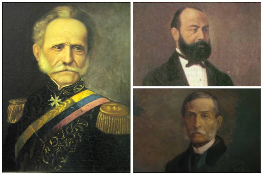 Tomás Cipriano de Mosquera, Santiago Pérez y Manuel Murillo Toro, tres de los artífices del radicalismo liberal del siglo XIX. / tomadas de Intenet