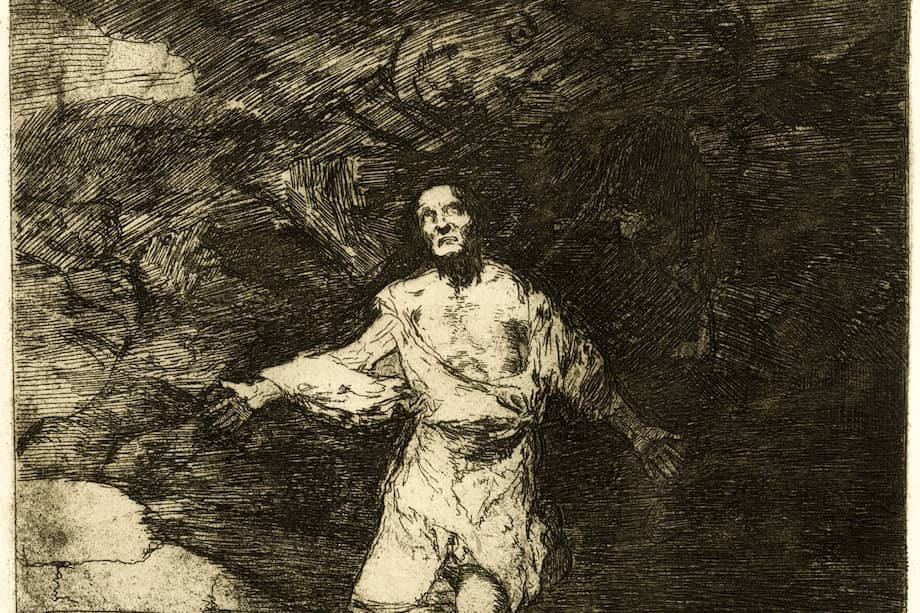 Grabado "Tristes presentimientos de lo que ha de acontecer", de Francisco de Goya.