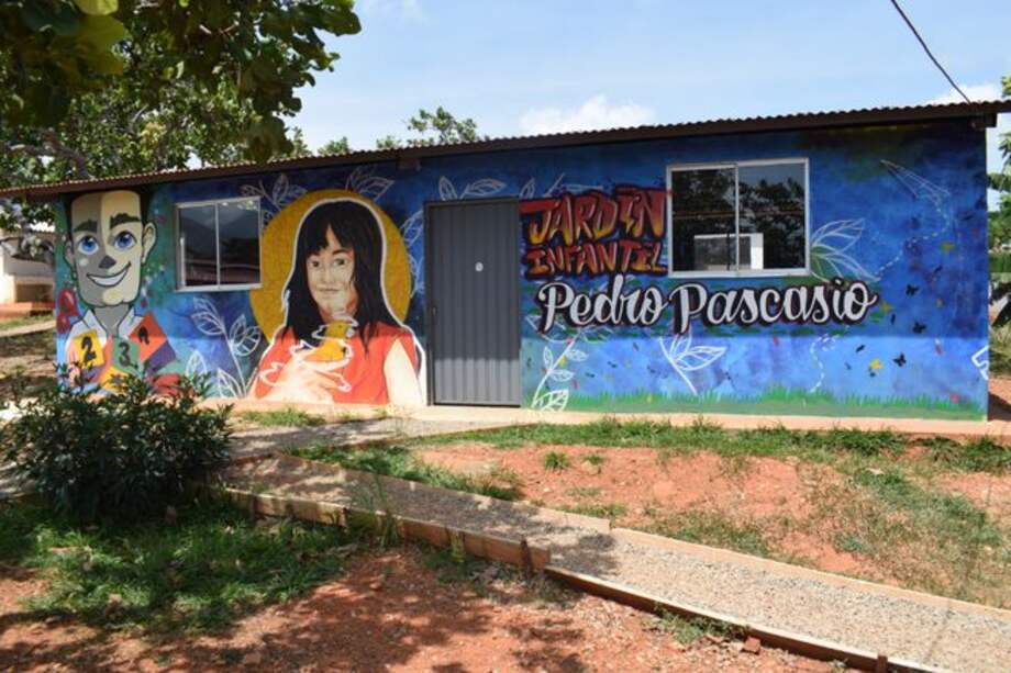Jardín ubicado en el Espacio Territorial de Capacitación y Reincorporación de Tierra Grata (Manaure, Cesar).