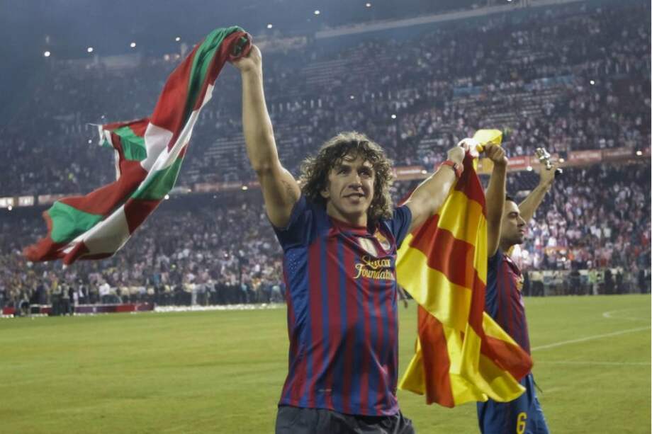 Los excapitanes vivieron la mejor época del club catalán en su historia. / EFE