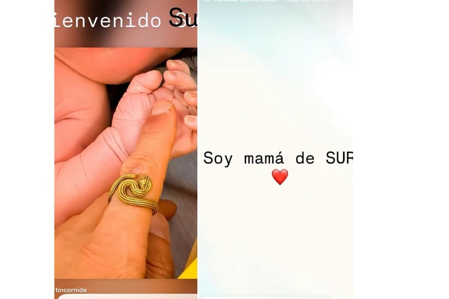 Con estas imágenes Carolina Ramírez y su pareja, Martín Cornide, dieron a conocer que su hijo nació.