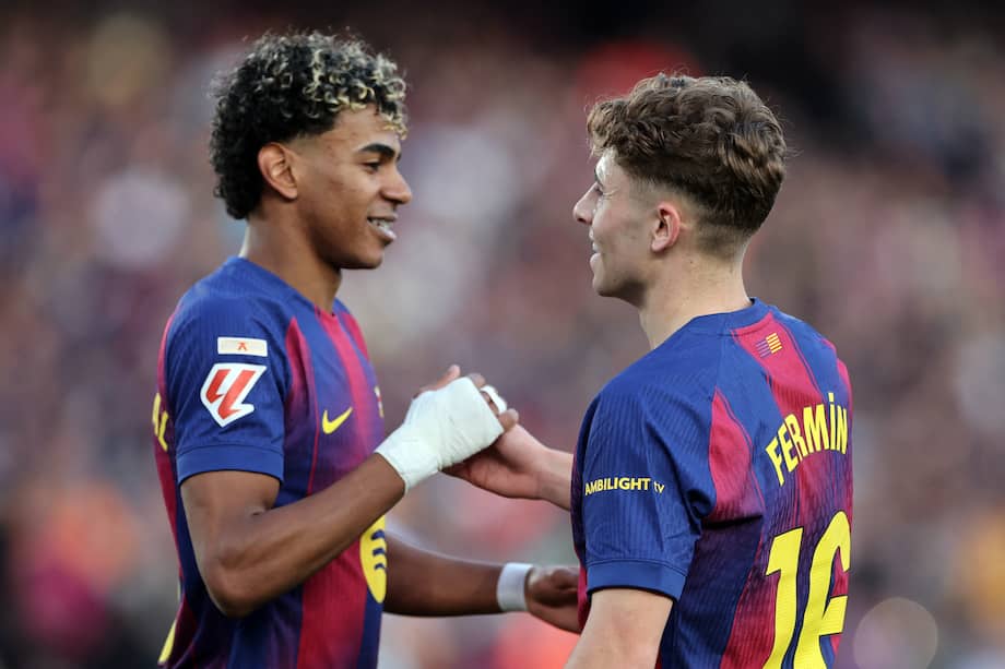 Lamine Yamal y Fermín López, las figuras de Barcelona.