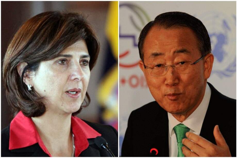 María Ángela Holguín y Ban Ki-Moon.