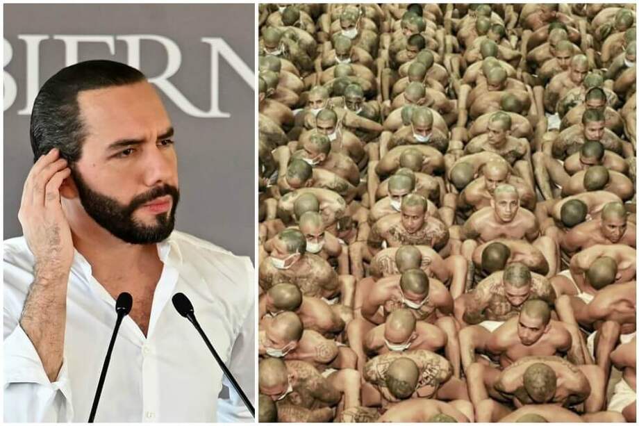 Bukele reprochó a organizaciones internacionales que han criticado su política de mezclar pandilleros en las cárceles del país.
/ AFP