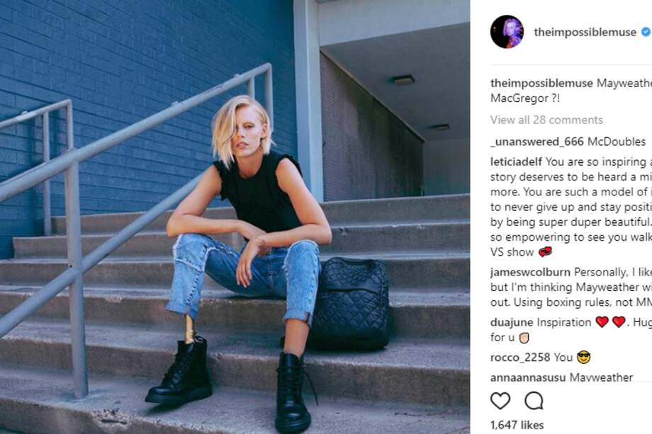 Lauren Wasser. / Tomada del Instagram de Lauren Wasser @theimpossiblemuse