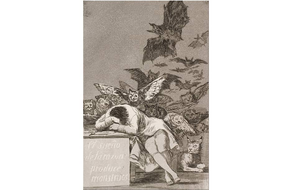 El aguafuerte ‘El sueño de la razón produce monstruos’ es un grabado de la serie los ‘Caprichos’, de Goya.
