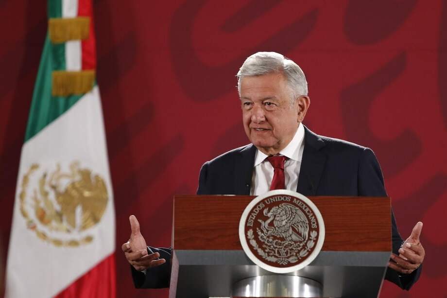 El presidente mexicano, Andrés Manuel López Obrador, durante una rueda de prensa. / EFE