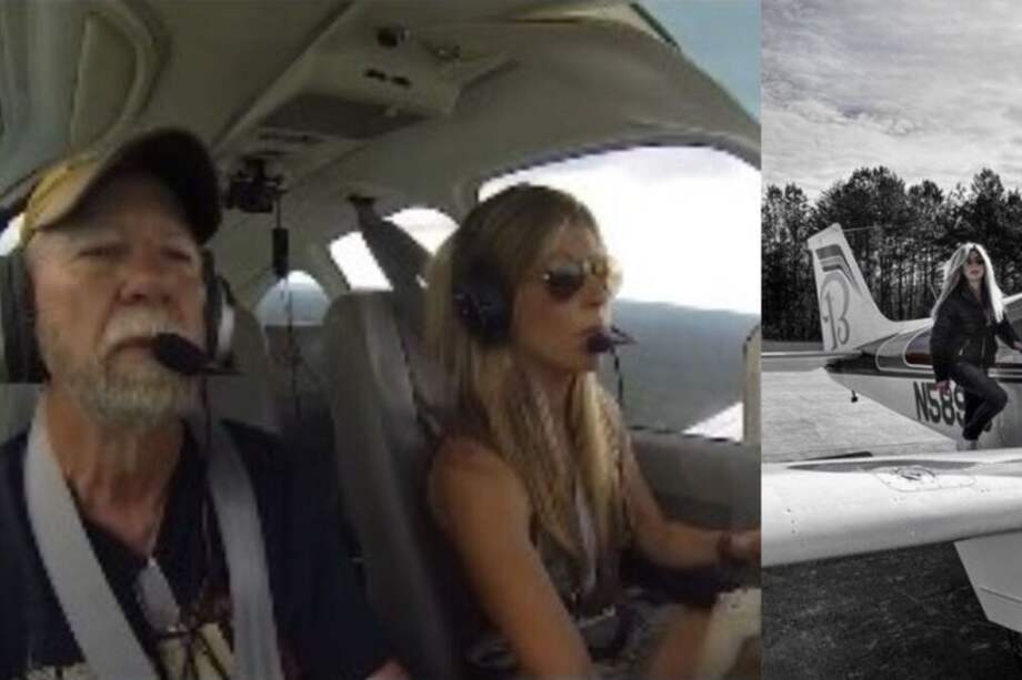 La influencer Jenny Blalock y su padre antes del accidente.