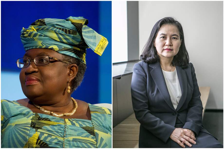Ngozi Okonjo-Iweala, de Nigeria, y la surcoreana Yoo Myung-hee.