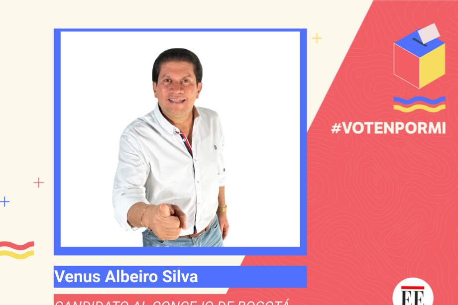 Venus Albeiro Silva, candidato al Concejo de Bogotá.