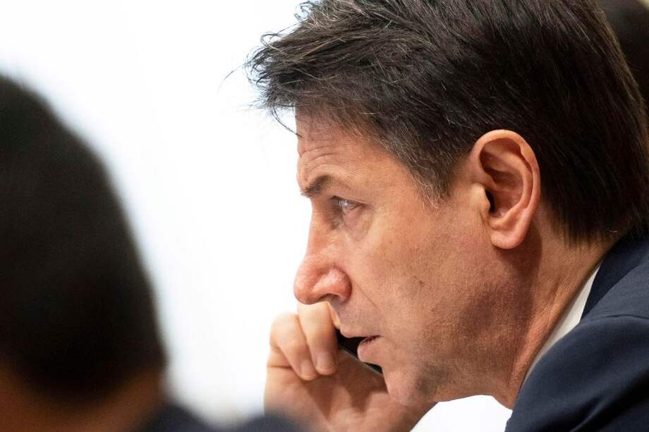 El primer ministro italiano, Giuseppe Conte, en el Palacio de Chigi en Roma, Italia.