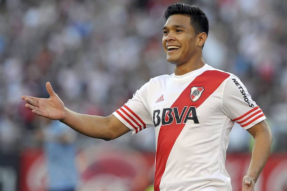 Teófilo Gutiérrez, delantero de River Plate.//AFP