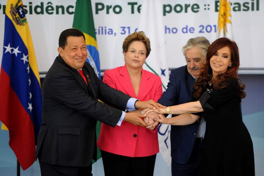Mandatarios de los países miembros del Mercosur: Foto: EFE