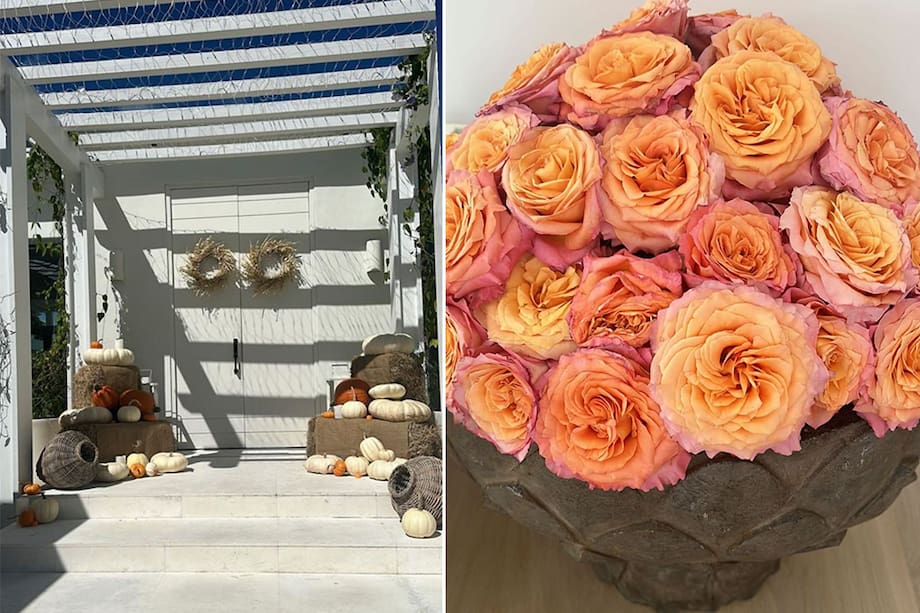 Shakira incluyó flores y detalles muy clásicos en la decoración de su casa para este Halloween