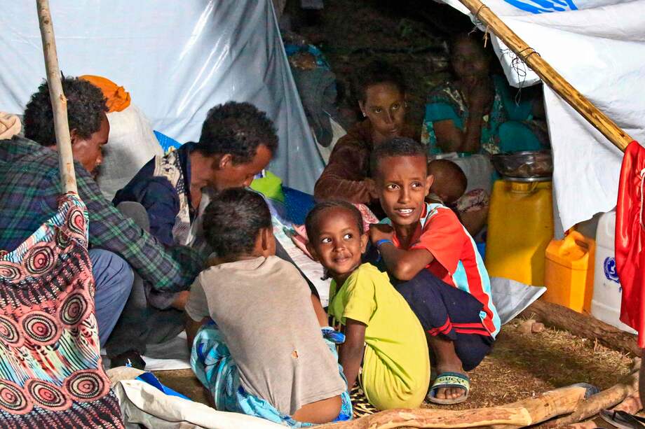 Refugiados etíopes en Sudán.