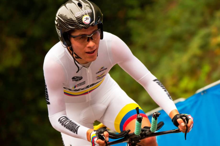 Tito Hernández fuel el primero del equipo colombiano en participar en el Mundial de Ciclismo Ruta, en la CRI Júnior / Luis Barbosa - Federación Colombiana de Ciclismo
