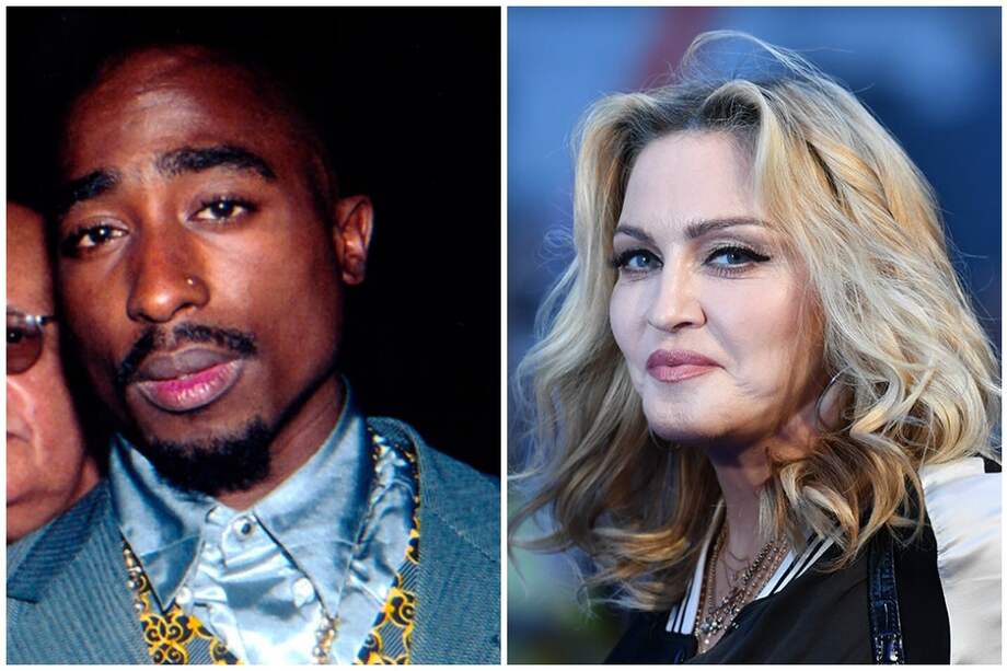 Tupac Shakur y Madonna. / Bang Showbiz y AFP