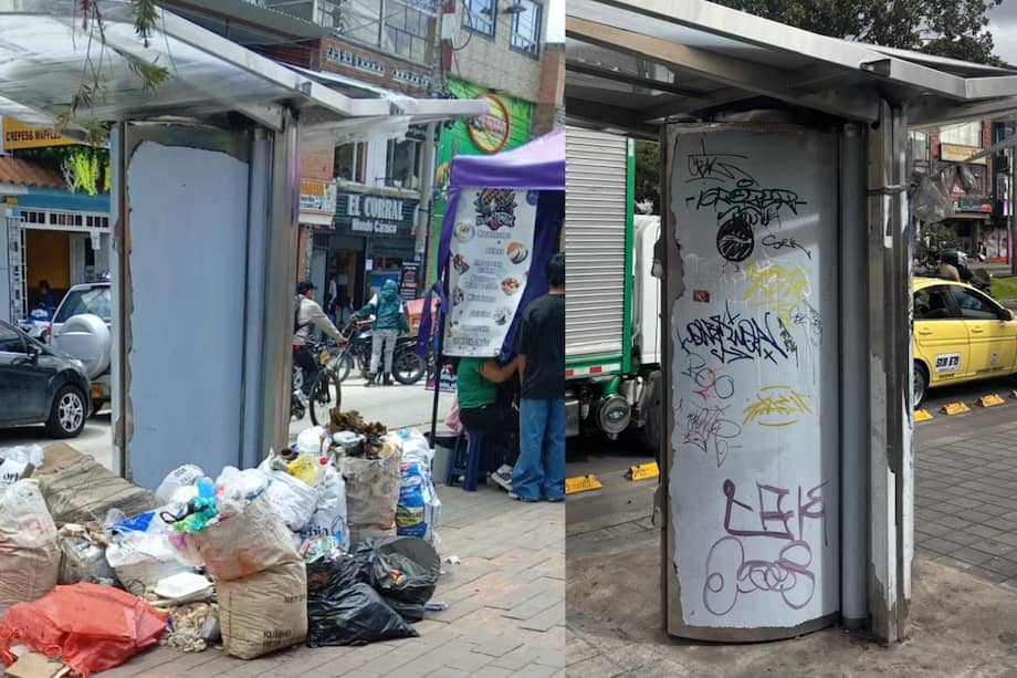Dos cubículos instalados para vendedores informales permanecen sin uso y ya muestran señales de deterioro en Kennedy y Ciudad Bolívar.