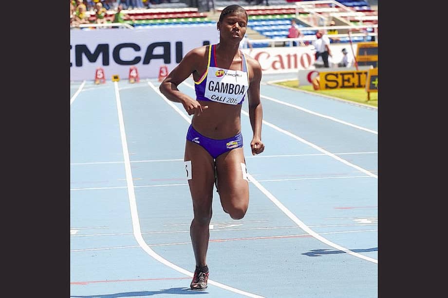 Angélica María Gamboa, semifinalista en 100 y 200 metros planos.