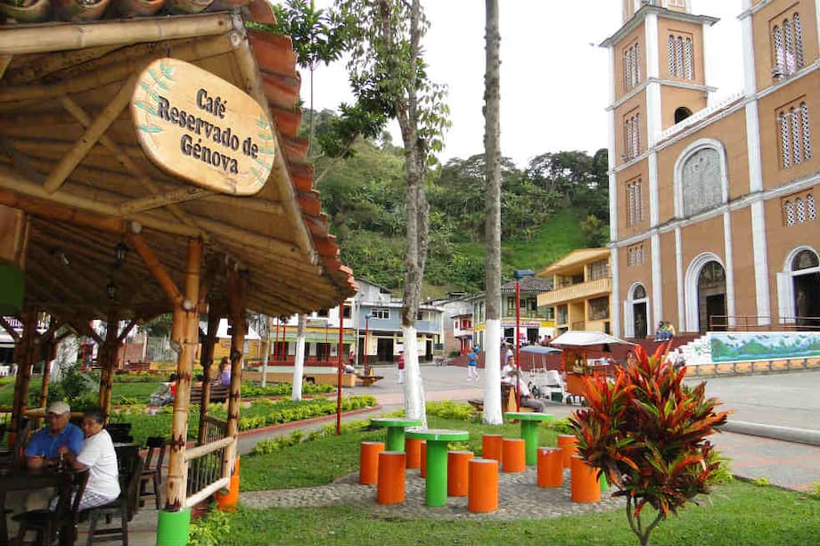 La Plaza del Café, en Génova (Quindío), es un punto ideal para disfrutar de uno de los mejores cafés del mundo. / Aldemar Solano