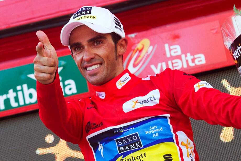 Alberto Contador ciclista español del equipo Saxo Bank.