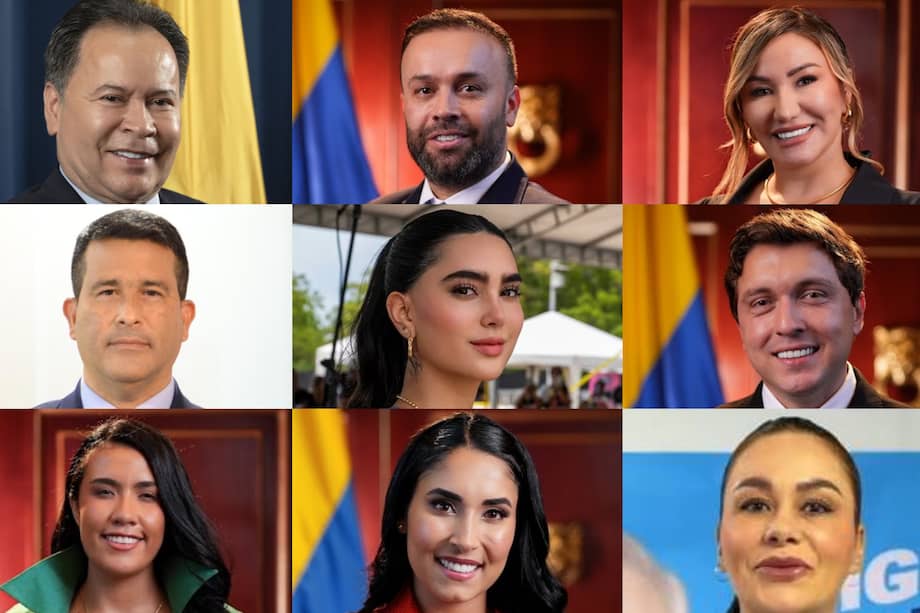 Políticos, congresistas y asesores relacionados con las UTL. De izquierda a derecha: William Villamizar, José Luis Duarte, Tatiana Gaona, Luis Eduardo Llinás, Gabriela Muñoz, Marco Hincapié, Luz Estrada, Melissa Orrego y Diana Uribe.