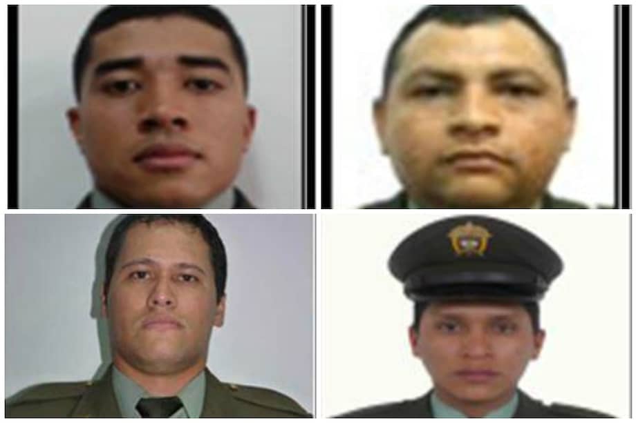 Alejandro Maestre Álvarez, José Darío Acuña Suárez, Libardo Chacón y Carlos Alvis Armenta. / Policía Nacional