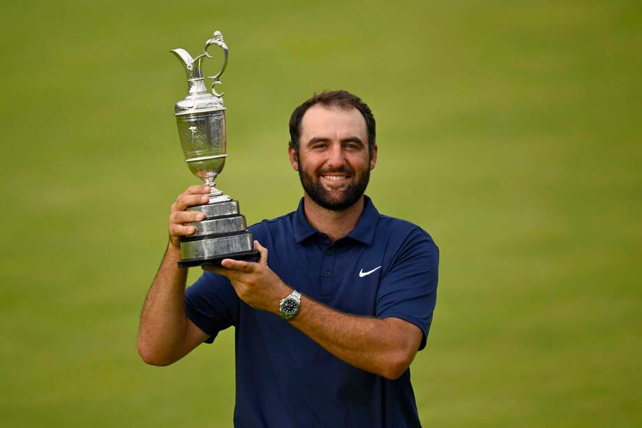 El estadounidense Scottie Scheffler ganó el Abierto Británico, el cuarto 'major' de su carrera. EFE/EPA/MARK MARLOW