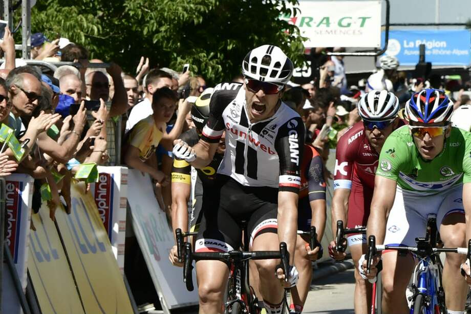 Phil Bauhaus ganó el embalaje en la quinta etapa y Macon. / AFP