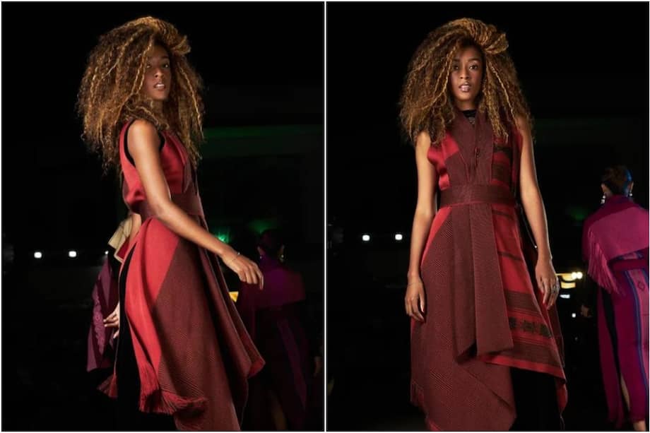 Este es el vestido que Petro le obsequiará a Melania Trump. / Tomada de la cuenta de Instagram de Hajsu Etnomoda