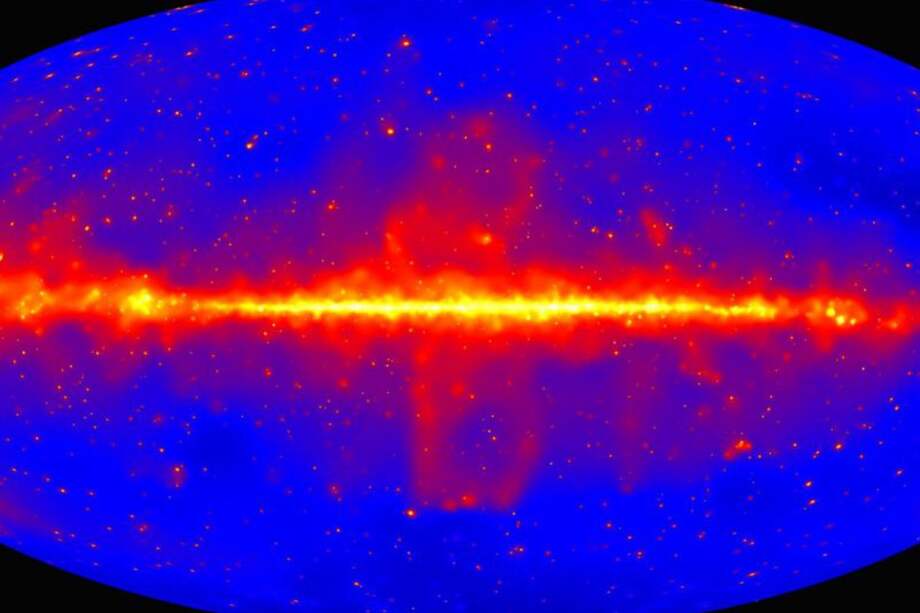 Así luce la luz de fondo extragaláctica percibida por uno de los mejores instrumentos para captar rayos gamma del cosmos, el Telescopio Espacial de Gran Área de Fermi (Fermi-LAT). / Imagen del Fermi-LAT