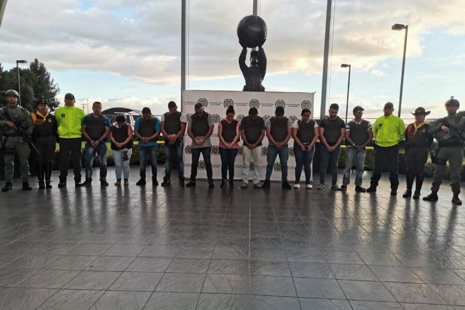 Todos los capturados serán procesados en Estados Unidos por los delitos de concierto para importar cocaína y fabricar y distribuir cocaína para envío al mismo país. / Cortesía Policía Nacional