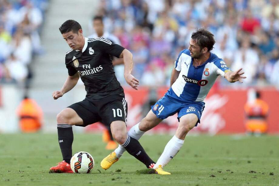 James Rodríguez en el partido entre Real Madrid y Espanyol. Foto: AFP
